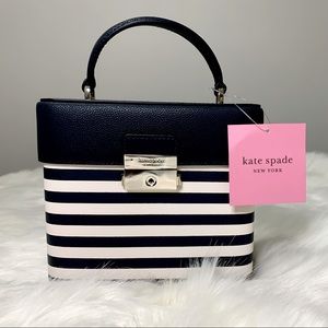 Kate Spade Voyage Top-Handle Bag Nautical Navy Stripe - NWT